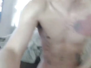 Hot Str8 Stud Jerks Off While Using An Anal Vibrator