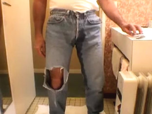 Destroy playing in jeans soaked rip 1 J1