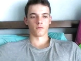 Albanian handsome boy cums on cam big cock tight smooth ass