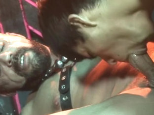 Tattoo twink bound with facial