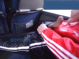Teach and bus jerking off... jizzed all over my hoodie...
