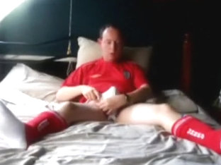 Football kit jack off on the daybed