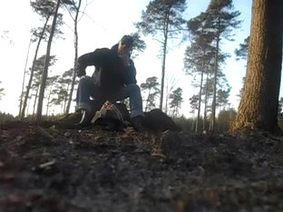nlboots - outdoors in the wood in rubber boots and jodphurs