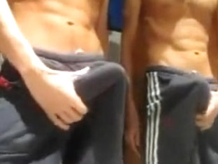 muscled masturbing and cuming