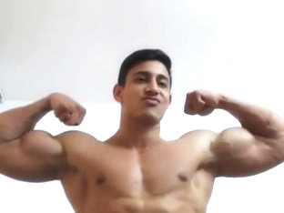 Hot Muscled Big Dick Brazilian Jerks Off & Cums