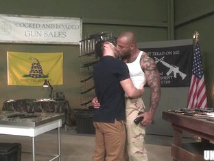 Muscle bear interracial with cumshot