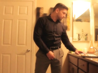 Don Stone In Bathroom Masturbating In Nice Outfit 1