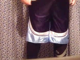 old Basketball Shorts shiny nylon pvc