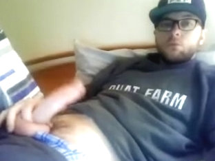 Sweet homosexual is beating off in a small room and memorializing himself on web camera