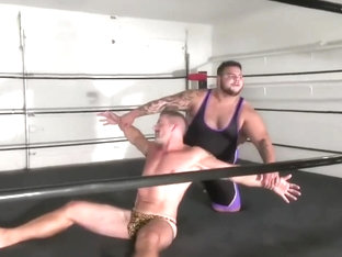 Mountain strikes the handsome daddy in jaguar thong! The Superman torture!