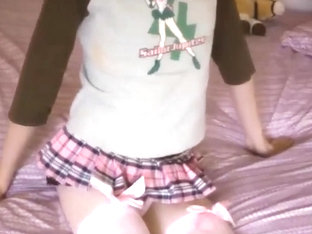 T-Girl squirts on her panties