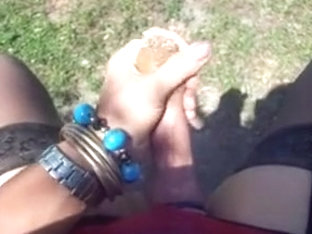 Outdoor with condom