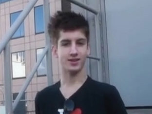 Skinny Sweet Boy Wank his Big Cock