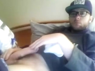 Sweet homosexual is beating off in a small room and memorializing himself on web camera