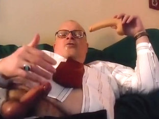 Dildo Suck on Couch Solo with Ass Play and Cum