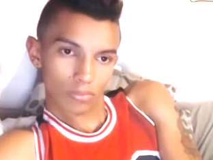 Sexy And Smooth Latino Boy Jerks On His Bed