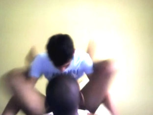 Riding a gay ebony cock