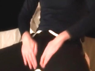 underclothing stroke in taut white CK boxer briefs + lube & cum