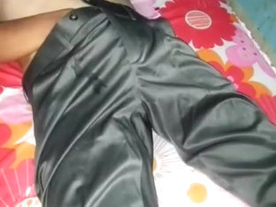 Oriental Vietnamese fella jerking off in Shiny Satin Tros Panties