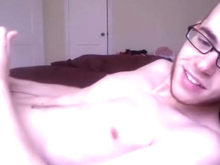 Sweet fag is masturbating within doors and memorializing himself on web cam