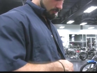 Some bondage in the bike shop