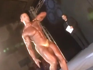 Italian Hunk...Big Bulge in micro posing trunks!