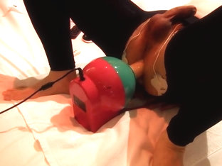 Prostate orgasm with electro Facking machine