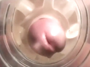 Fleshlight internal view. Big dicks cumming inside and creampie fleshlight