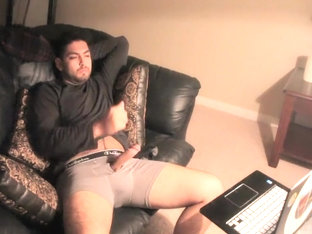 Sexy Handsome Latino Masturbating To Porn 2