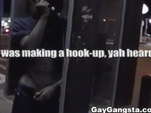 Ebony Gay Having a Massive Hard On Dick