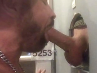 Thick White Cock Squirts a Load at Philadelphia Gloryhole Cocksucker