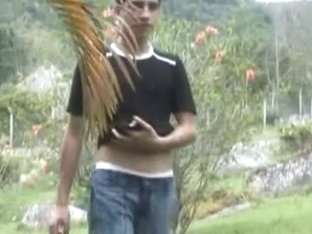 Latin sword swallowers in kinky gay threesome