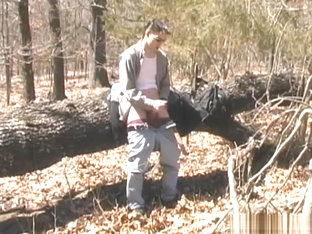 Big Dick Derrick Jacking Outdoors